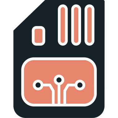 Bir robot simgesinin vektör illüstrasyonu