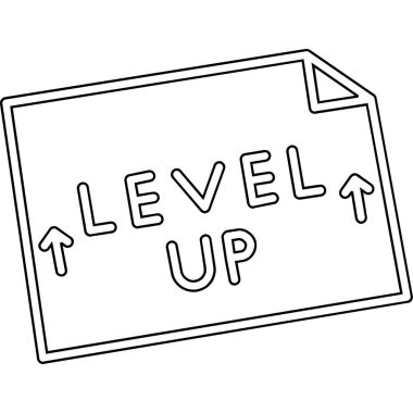 Seviye atlayın. El çizimi vektör simgesi. karalama vektörü illüstrasyonu