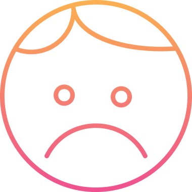 Üzücü. Web simgesi basit illüstrasyon