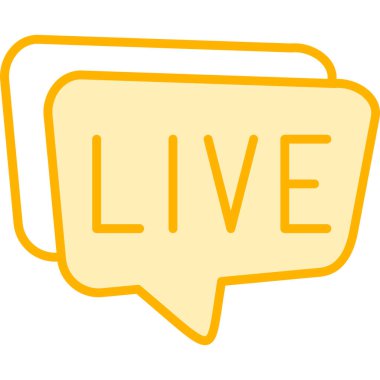 Canlı sohbet vektör simgesi