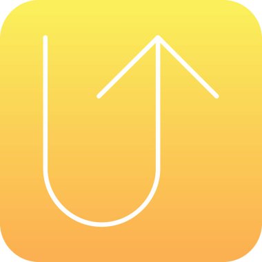 Benzersiz ok yukarı vektör simgesi