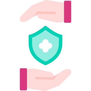 Kalkan. Web simgesi basit illüstrasyon