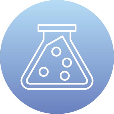 Kimya şişesi simgesi, vektör illüstrasyonu