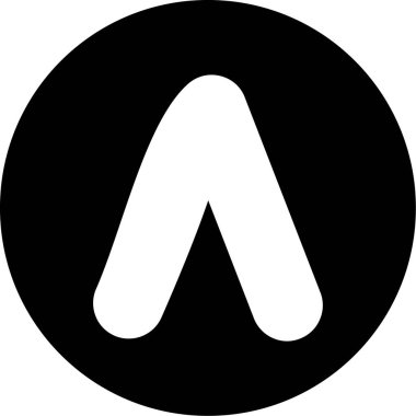 Siyah bir simgenin vektör illüstrasyonu