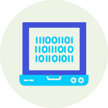 Bilgisayar monitörü. Basit simge vektör illüstrasyonu