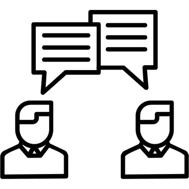 İş tartışma simgesi, özet biçimi