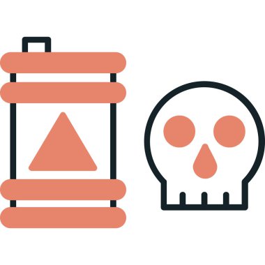 Kafatası. Web simgesi basit illüstrasyon