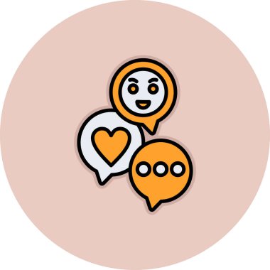 Sohbet vektör renk çizgisi simgesi