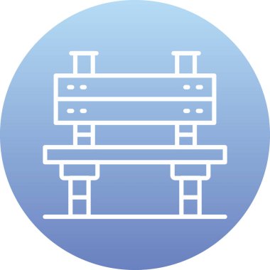 Tezgah web simgesi, vektör çizim