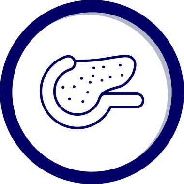 Karaciğer düz yuvarlanmış vektör simgesi