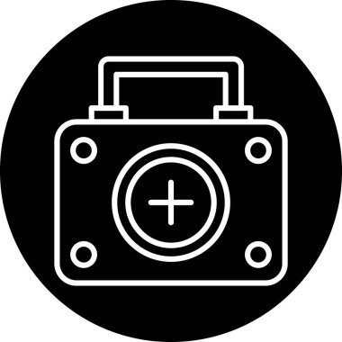 Siyah ve beyaz kamera simgesinin vektör illüstrasyonu