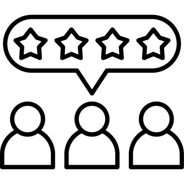 Geri besleme derecelendirme vektörü simgesi