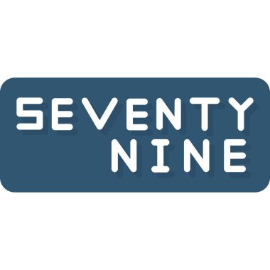 yedi 7 işareti, beyaz arkaplanda vektör çizimi.