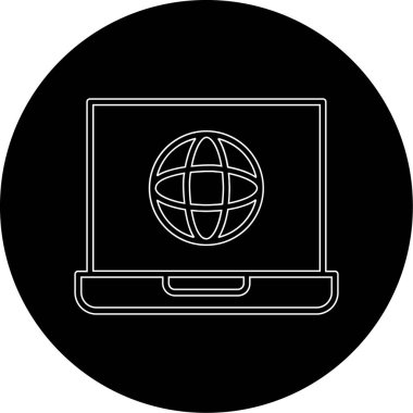 İnternet web simgesi, vektör illüstrasyonu