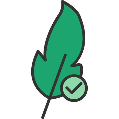 Yaprak ikonu vektör illüstrasyonu