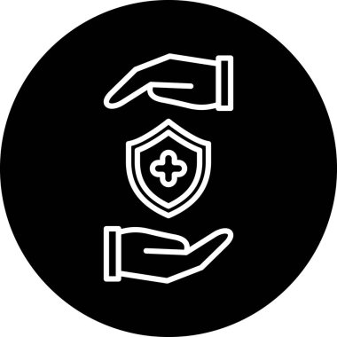 Koruma Ağı simgesi basit vektörü