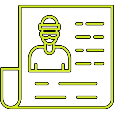 İşaretleme simgesine sahip belge. Belge kontrol listesi ikon vektörünün özet çizimi