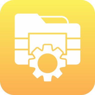 vektör ayarları simgesi, basit vektör illüstrasyonu