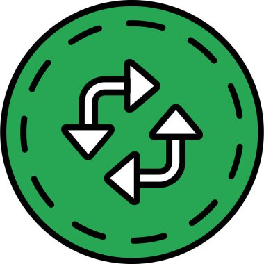 Simgeyi tazele. taslak yenileme vektör rengi düz izole