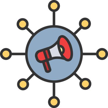 Megafon ikonu. vektör illüstrasyonu