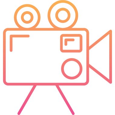 Film Kamerası. Basit illüstrasyon