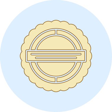 Kek. Web simgesi basit illüstrasyon