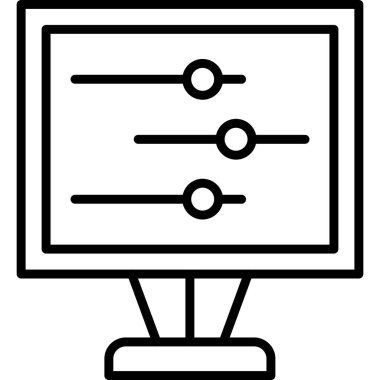 Bilgisayar. Web simgesi basit tasarım