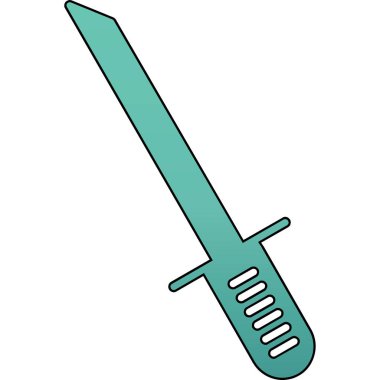 bir çizgi film hançeri çıkartma