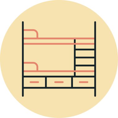 Kitaplık modern simge, vektör illüstrasyonu