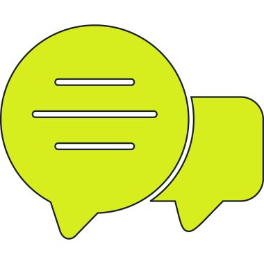 kabarcık sohbet simgesi renk özeti çizimi