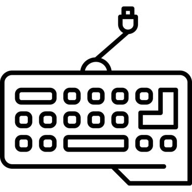 Bilgisayar klavye simgesini, vektör çizim