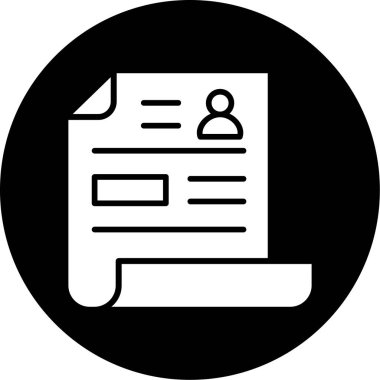 Belge. Web simgesi basit illüstrasyon