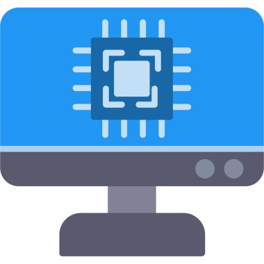 Bilgisayar monitörü. Basit resimleme