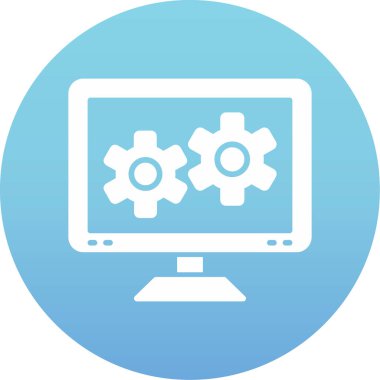 Glyph Çember Vektör Simgesi Tasarımı Ayarlanıyor