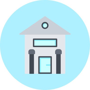 Bina ofisi simgesi düz stil