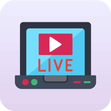 video canlı yayın vektör illüstrasyonu