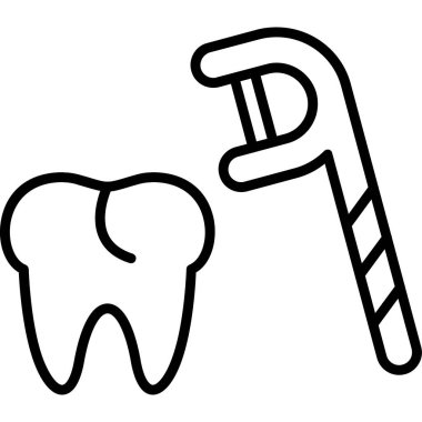 Dişçi. Web simgesi basit illüstrasyon