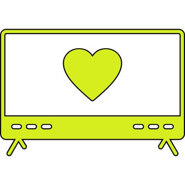 Kalp ikonu vektör illüstrasyonu