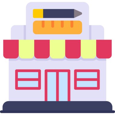 Mağaza. Web simgesi basit illüstrasyon