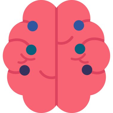 Beyin simgesi. Beyin vektör simgesi web için basit örnek