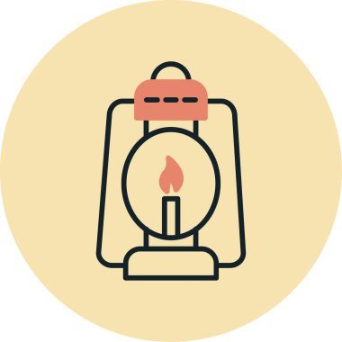 Yanan ateş. Basit resimleme