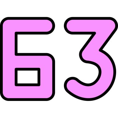 6 numaralı işaret vektör illüstrasyonu