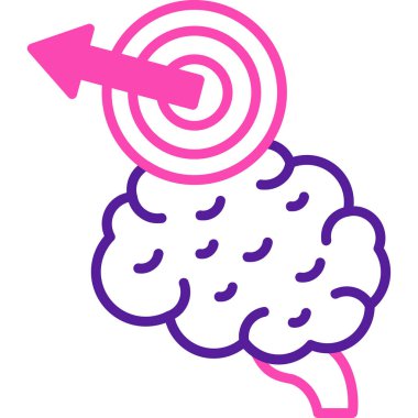 Beyin. Web simgesi basit illüstrasyon