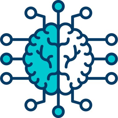 beyin ikonu vektör illüstrasyonu