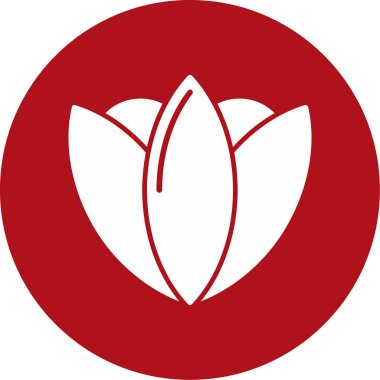 Bir çiçek simgesinin vektör illüstrasyonu