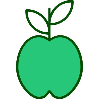 elma ikonu vektör illüstrasyonu