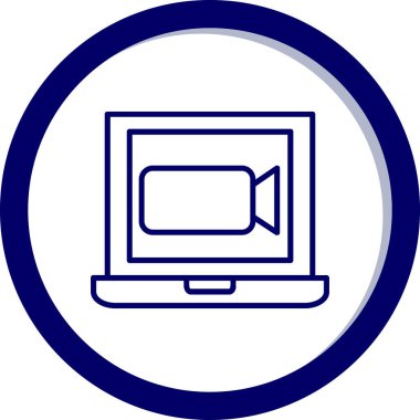 Monitör. Web simgesi basit illüstrasyon