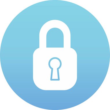 Kilit simgesinin vektör illüstrasyonu