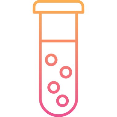 Kan ikonlu test tübü, vektör illüstrasyonu