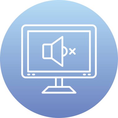 Bilgisayar ekranının vektör illüstrasyonu